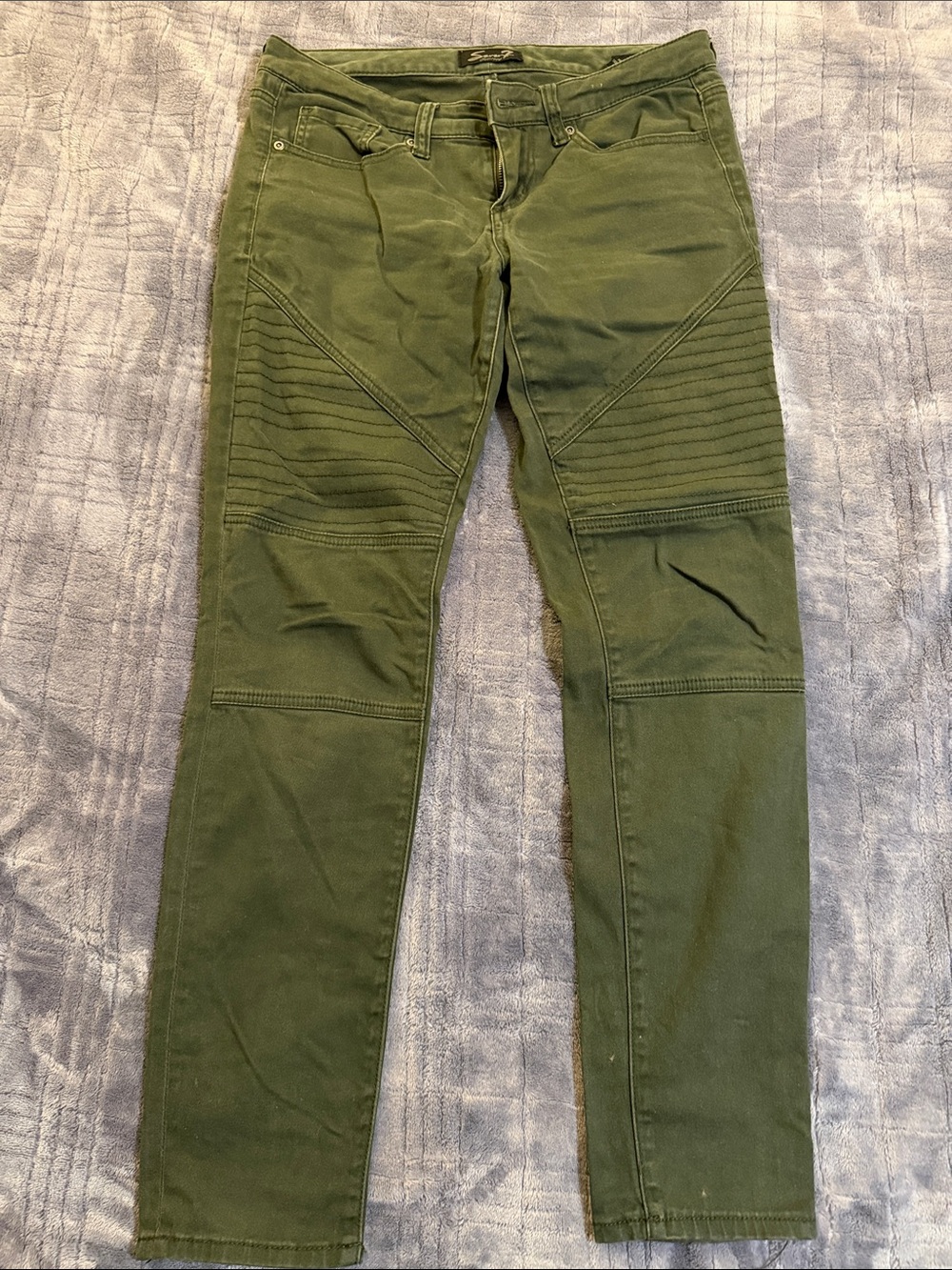 Seven7 Women's Olive Green Skinny Jeans